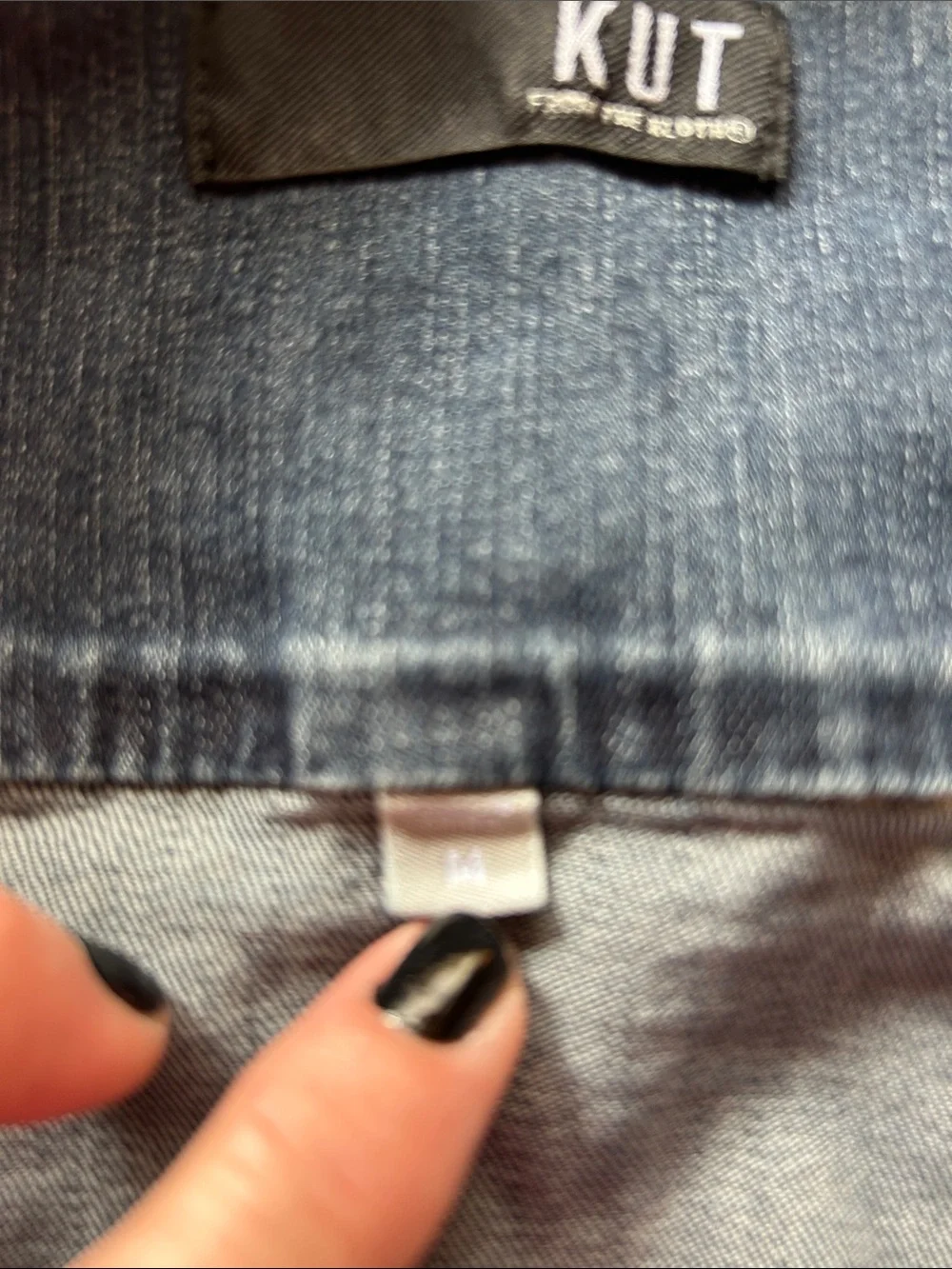 KUT from the Kloth Stretch Denim Jacket Medium Wash Women’s Size Medium